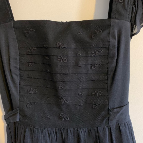 Vintage Betsey Johnson Black Embroidered Dress - Picture 2 of 6